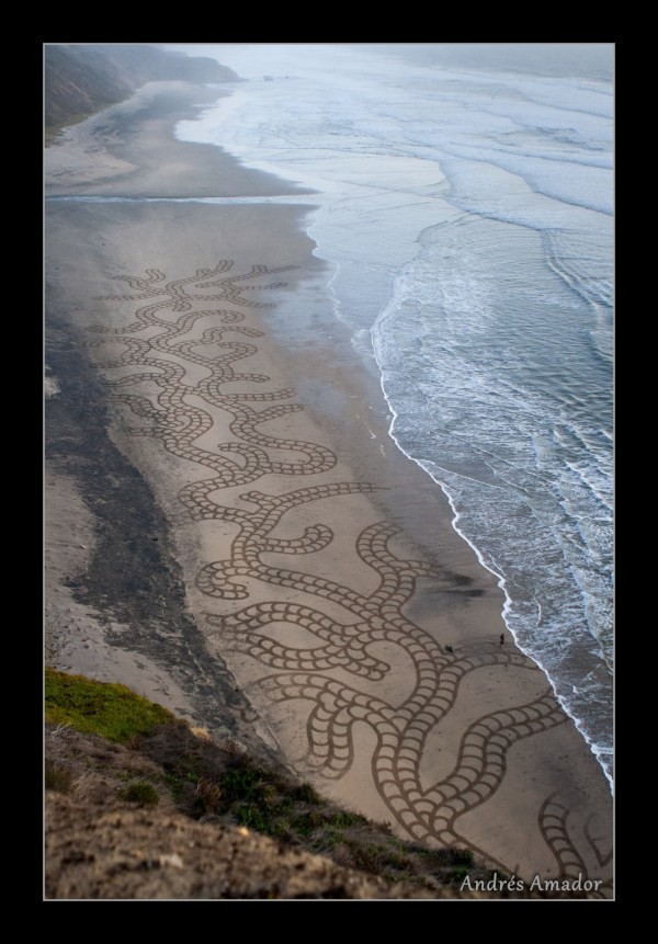 Рисунки на песке Andreas Amador
